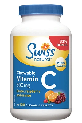 Swiss Natural Vitamin C 500mg Chewable Tablet (assorted Fruit)