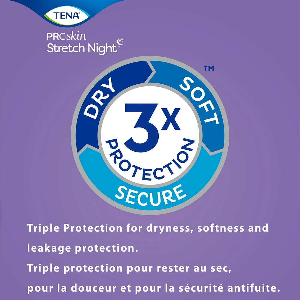 TENA PROskin Stretch Night Brief L/XL, 12+2, 14 count