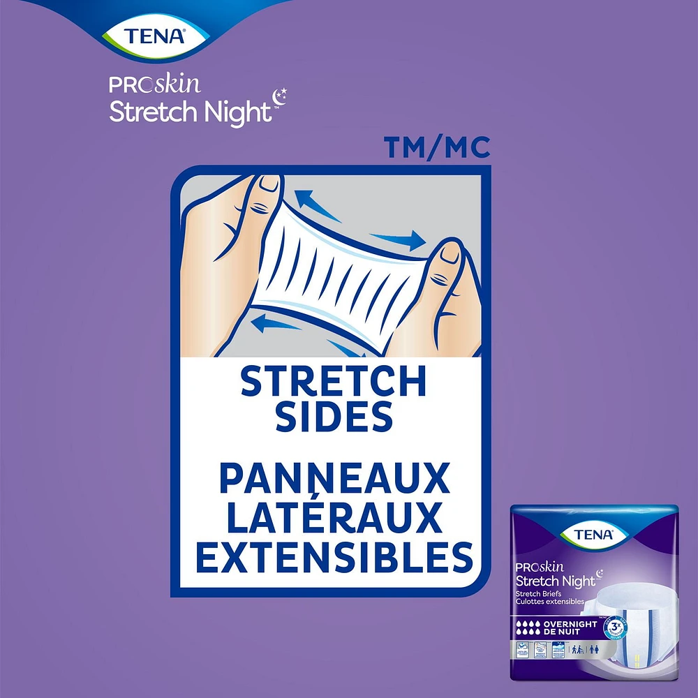 TENA PROskin Stretch Night Brief L/XL, 12+2, 14 count