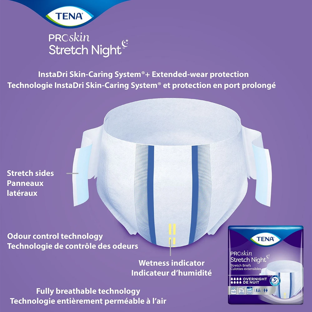 TENA PROskin Stretch Night Brief L/XL, 12+2, 14 count