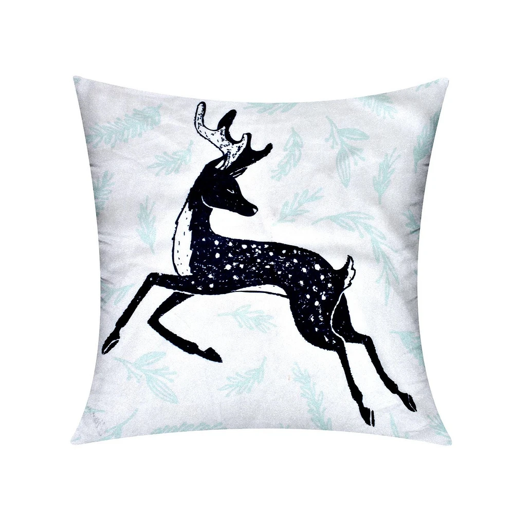 Holiday Jumping Deer Cushion