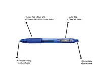 Zebra Z-Grip Retractable Ballpoint Pens, Med. Point, 7 pk, Blue