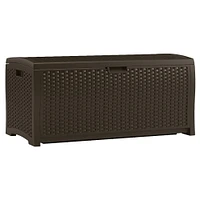 Suncast - 73 Gal. Resin Wicker Deck Box - Java