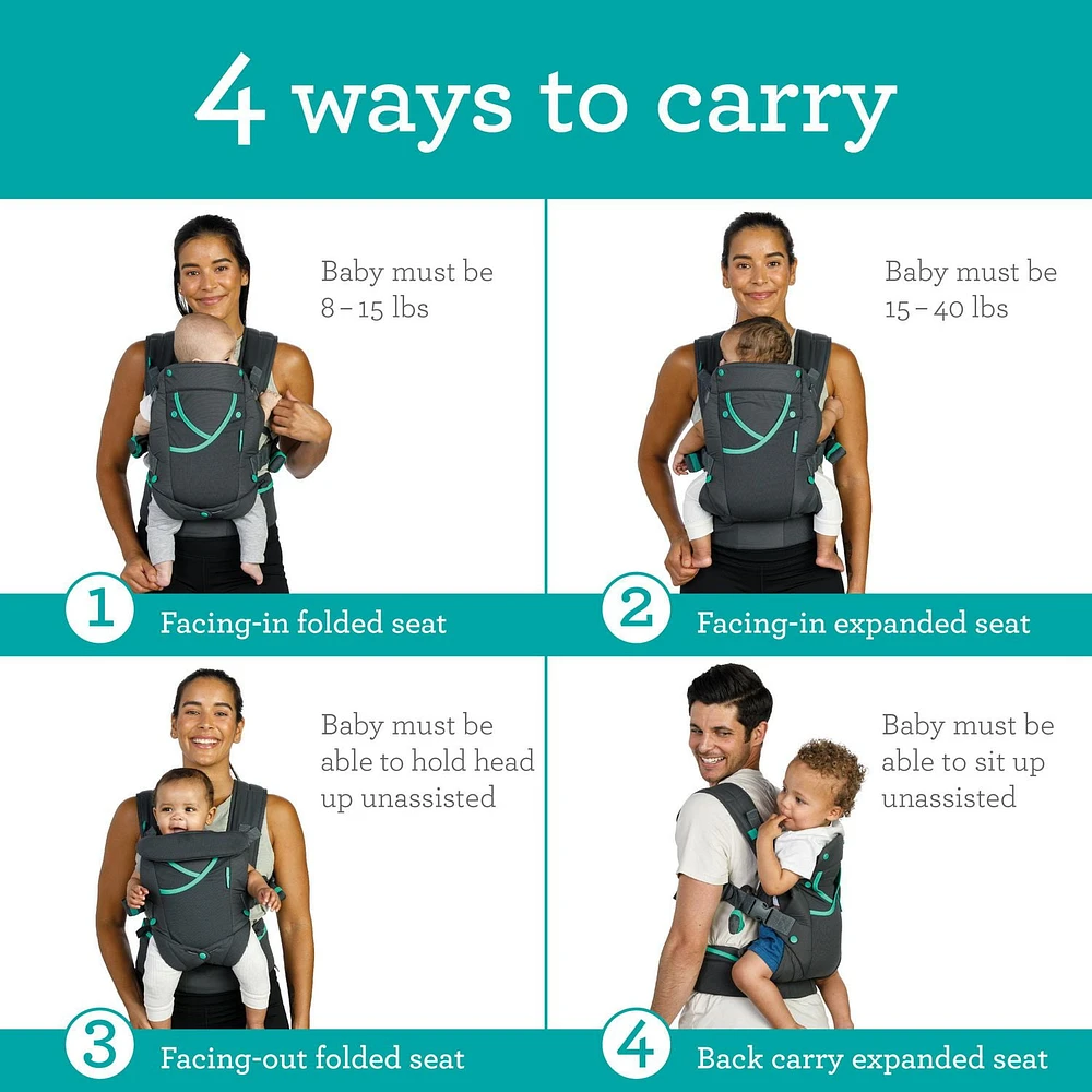 Porte-bébé Infantino Carry On Active multi-poches