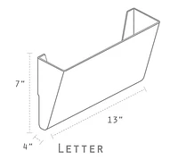 Storex Magnetic Wall Pocket, Letter Size, Clear, 6-Pack