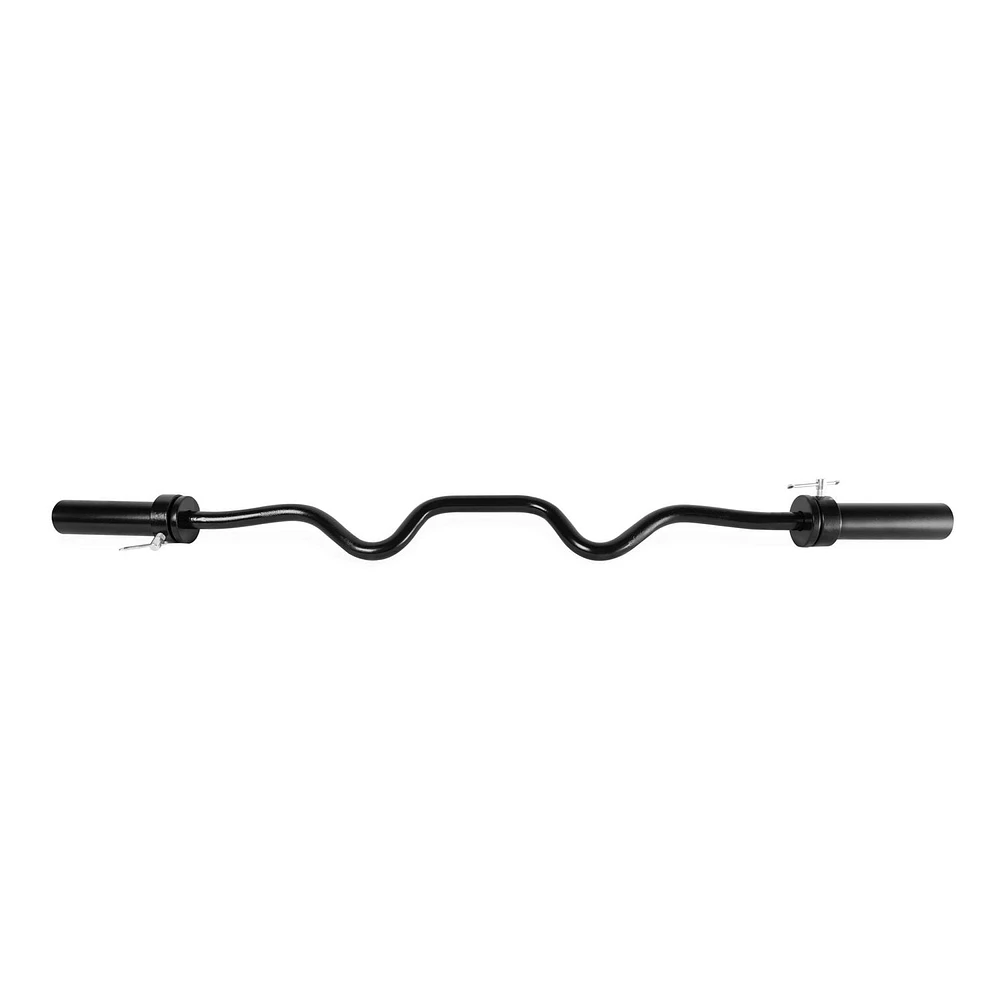 CAP Barbell 48 In. Olympic Super Curl Weight Bar, Black