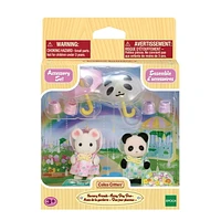 Calico Critters Nursery Friends - Rainy Day Duo, Set of 2 Collectible Figures With Accessories, 2 Figures with Accessories