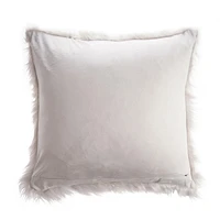 Faux Fur White Cushion Cover (no insert included)