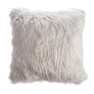 Faux Fur White Cushion Cover (no insert included)