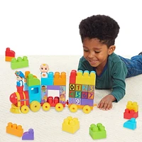 CoComelon Stacking Train, 40 Piece Large Building Block Set Includes JJ and TomTom Figures, Color and Number Recognition, CoComelon Stacking Train