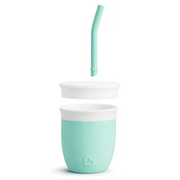 Munchkin C’est Silicone! Open Training Cup with Straw for Babies and Toddlers 6 months+, 4 Ounce, A taste of that bottle-free life!