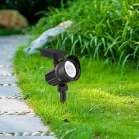 Mainstays 20 Lumen Solar Outdoor Landscape Spotlights, Black (1-Pack), MS 1PK 20L SOLAR SPOTLIGHT