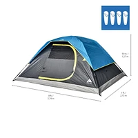 Ozark Trail - 4 Person Dome Tent, 9ft L x7ft W x50in H, blue