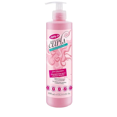 Shampooing pour cheveux bouclés – Nettoie en douceur, scelle l’hydratation et augmente le lustre des cheveux secs, frisottés et bouclés – Convient aux cheveux colorés, sans sulfate et avec ingrédients naturels. 400 ml, coco et karité