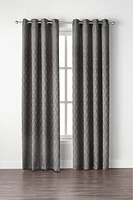 Mainstays Lattice Jacquard Window Curtain Mid Gray