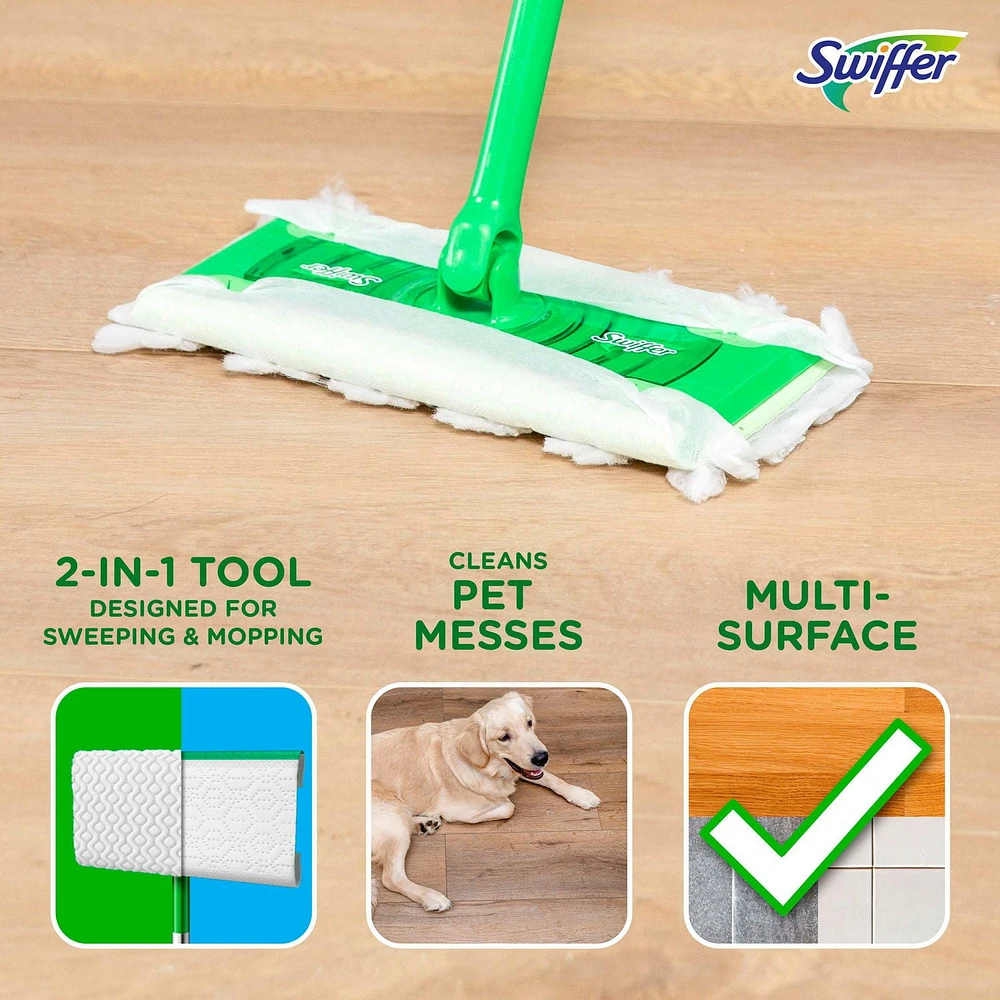 Sweeper Pet Sweep + Mop Broom & Mop Alternative, Dry & Wet Floor Cleaner, Fresh Scent, Cleaning Set, 1KIT