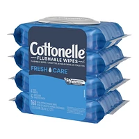 Cottonelle Flushable Wet Wipes - 4 Flip-Top Packs, 42 Flushable Wipes per pack, 168 Total Flushable Wipes, 4 Flip Top Pk, 168 Wipes