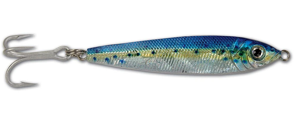 GOT-CHA JF34-BYS Jigfish Lure, 2-1/4", 3/4oz, Treble Hook, Blue/Yellow/Silver