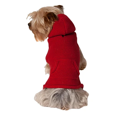 Holiday Time Sweat à capuche Holiday Time rouge avec poche pour chien