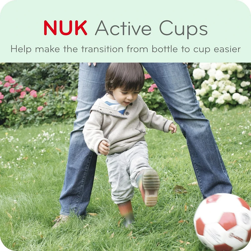 NUK Active Sippy Cup, Pink, 10 oz, BPA free and dishwasher safe