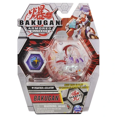 Bakugan, Fused Diamond Pegatrix x Gillator, 2-inch Tall Armored Alliance Collectible Action Figure and Trading Card