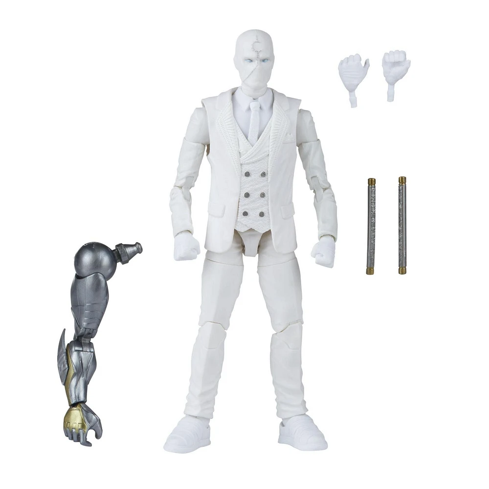 Marvel Legends Series Disney Plus Mr. Knight MCU Series Action Figure 6-inch Collectible Toy, includes 4 accessories and 1 Build-A-Figure Part