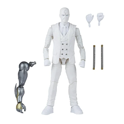 Marvel Legends Series Disney Plus Mr. Knight MCU Series Action Figure 6-inch Collectible Toy, includes 4 accessories and 1 Build-A-Figure Part