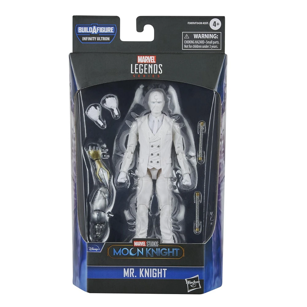 Marvel Legends Series Disney Plus Mr. Knight MCU Series Action Figure 6-inch Collectible Toy, includes 4 accessories and 1 Build-A-Figure Part