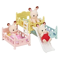 Calico Critters Triple Bunk Beds, Dollhouse Furniture Set, Dollhouse Furniture Set