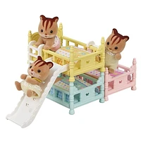 Calico Critters Triple Bunk Beds, Dollhouse Furniture Set, Dollhouse Furniture Set