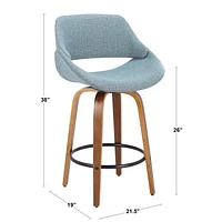 Fabrico Mid-Century Modern Counter Stool by LumiSource