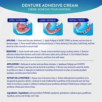 Poligrip Strong Hold Denture Adhesive Cream, Zinc Free, 2x68g tubes (136 Grams), 2 x 68g