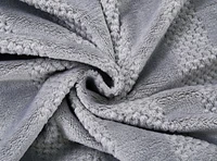 Chaps Solid Silky Soft Flannel Fleece Regular Blanket Grey King, Cozy Grey King Regular Blanket