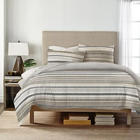 Wabasso Neutral Stripe King Bed -in-a Bag