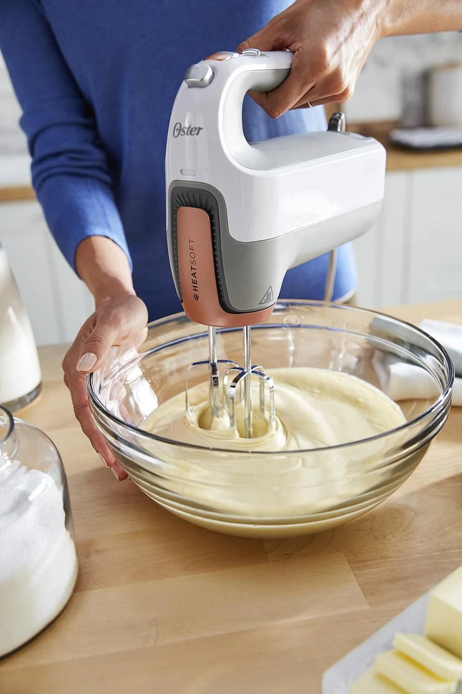 Oster Hand Mixer with HEATSOFT Technology with Storage Case