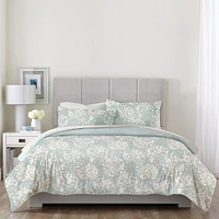 Wabasso Light Blue Floral Queen Bed-in-a-bag