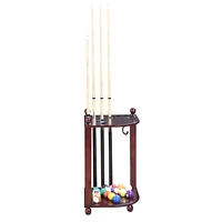 Hathaway Regent Corner Floor Mahogany Finish Cue Rack