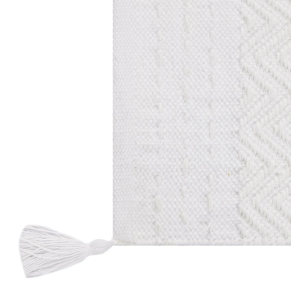 Better Homes & Gardens Chunky Woven Table Runner - White - 14" x 90" - 100% Cotton, 100% COTTON, 14"X90"