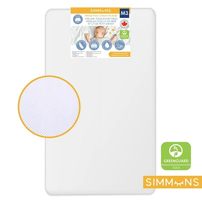 Simmons Sleepytime Crib Mattress, Breathable Waterproof