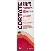 Cortate Cream Hydrocortisone Cream USP (0.5%), 15 g