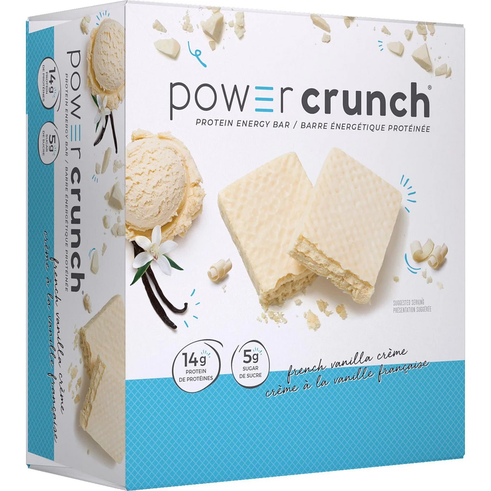 POWER CRUNCH PROTEIN BAR FRENCH VANILLA 40G, PROTEIN ENERGY BAR