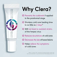 CLERA Cold Sore Treatment. Heals your cold sore in 2 days. Clinically proven. 5 ml, Clera 5ml