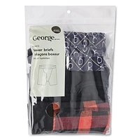 Lot de 3 caleçons boxeurs ajustés George pour hommes Tailles P–TG