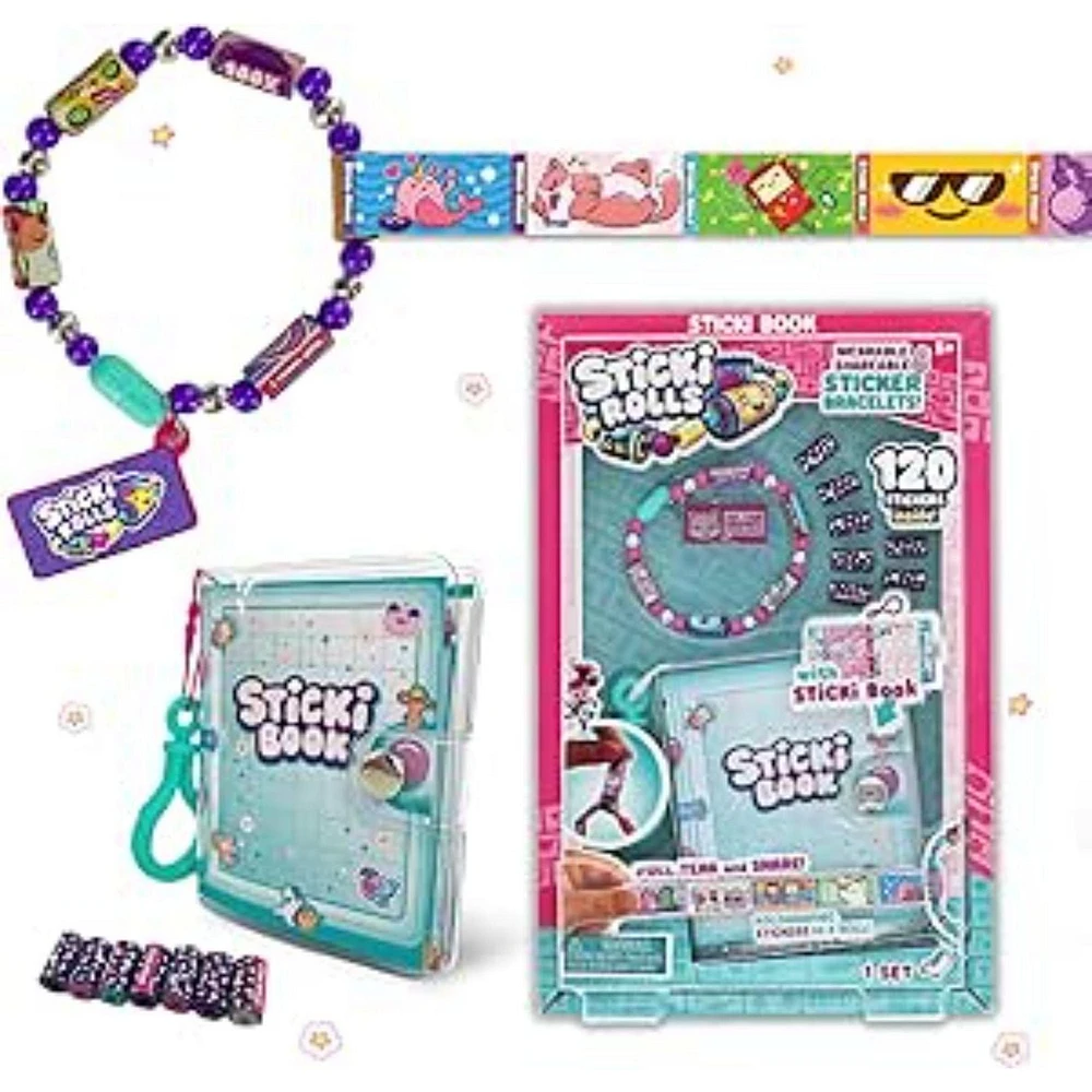 Sticki Rolls - Shareable Self-Adhesive Jewelry - Sticki Book Kit