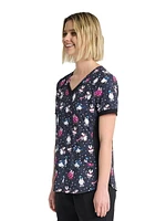 Scrubstar Women's Chilly Penguins V-Neck Print Scrub Top