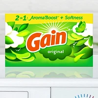 Gain dryer sheets, Original Scent Laundry Fabric Softener Sheets with 2-in-1 Aromaboost Plus Softness, 200 sheets