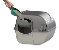 Omega Paw EZ Fill Roll 'n Clean Self Cleaning Litter Box Regular Size, Self Cleaning Easy to Fill Litter Box