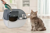 Omega Paw EZ Fill Roll 'n Clean Self Cleaning Litter Box Regular Size, Self Cleaning Easy to Fill Litter Box