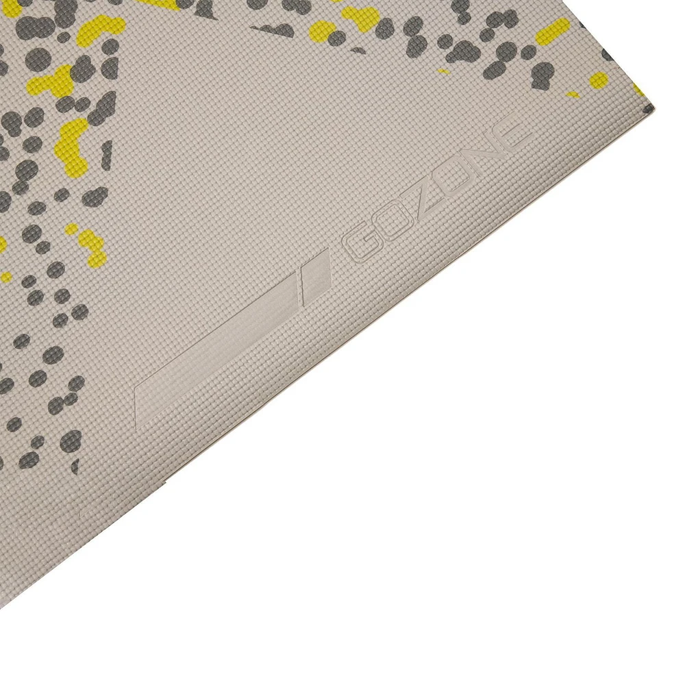 GoZone 6mm Printed PVC Yoga Mat, Grey Combo