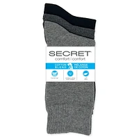 Secret® 3pk Cotton Crew Socks, Sizes 6-10